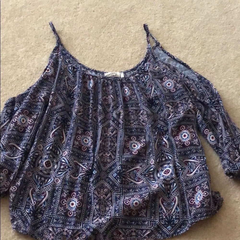 Patterned Off The Shoulder Blouse